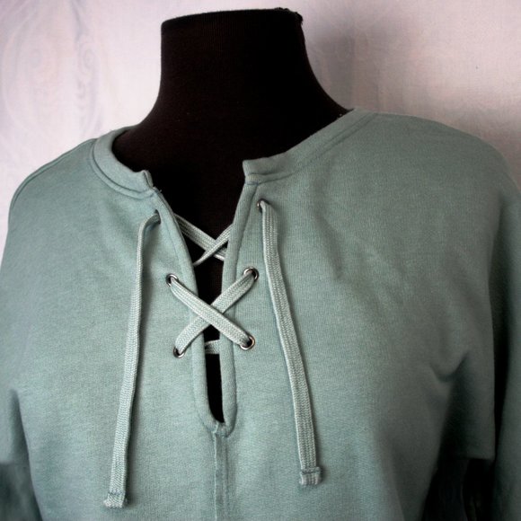 Lace Up Sweatshirt - Picture 2 of 6